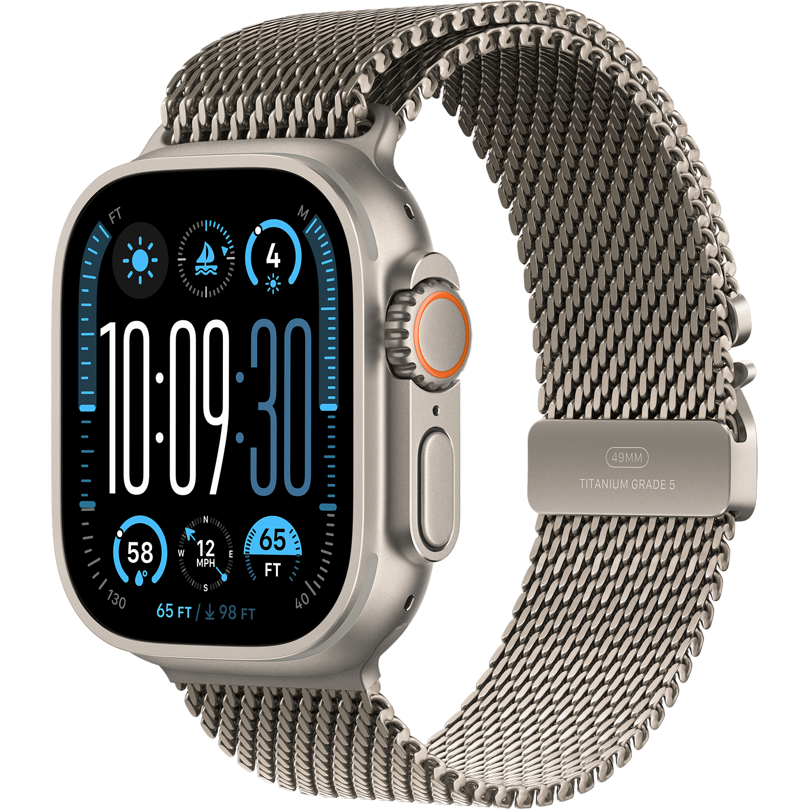 Apple Watch Ultra (GPS Cellular 49 mm), light titanium case and mi