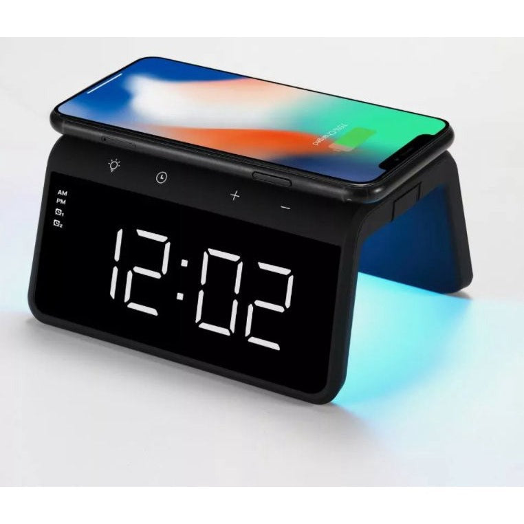 Evelatus WCC01BK Wireless Charging Station with Clock