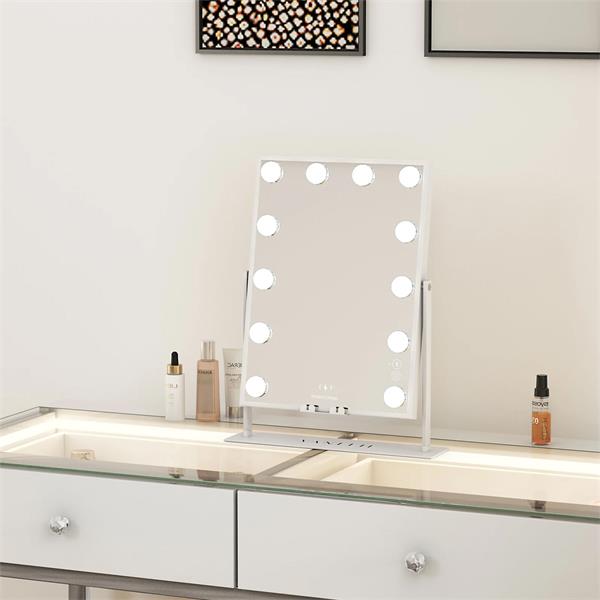 Vanitii Hollywood Make Up Mirror with 12 Dimmable Lights