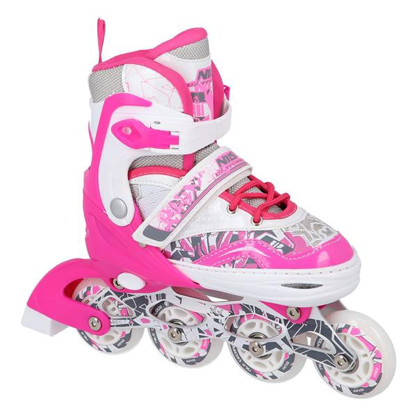 Roller skates Nils Extreme NH10927 2in1, white/pink, 39-42