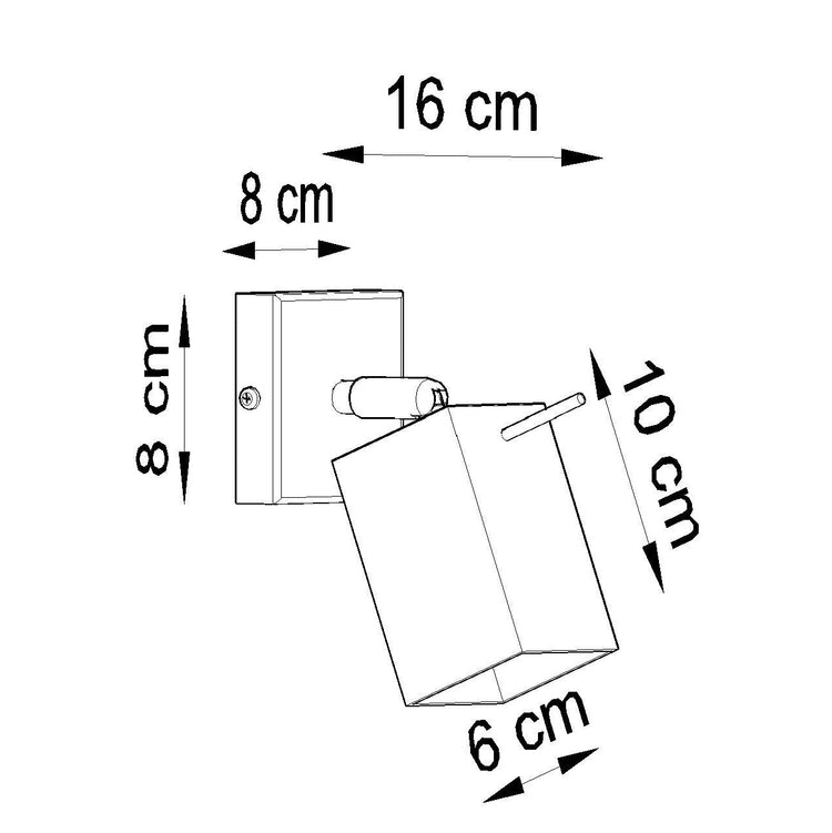 Sollux Merida 1 Wall Light, 40 W, GU10