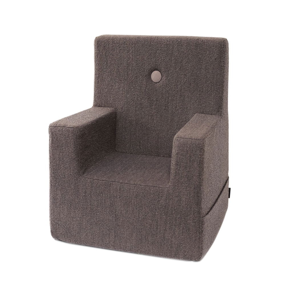 KlipKlap KK Kids Chair XL, Brown bouclé w. sand