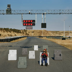 KlipKlap KK Kids Chair XL, Brown bouclé w. sand