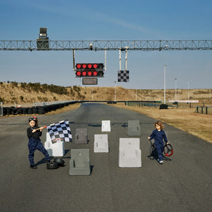 KlipKlap KK Kids Chair XL, Brown bouclé w. sand