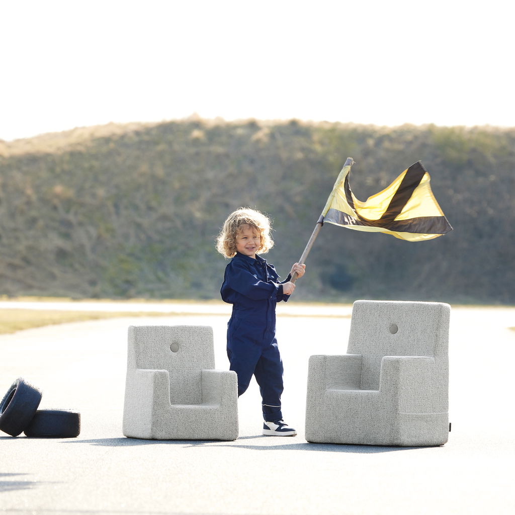 KlipKlap KK Kids Chair XL, Sand bouclé w. sand