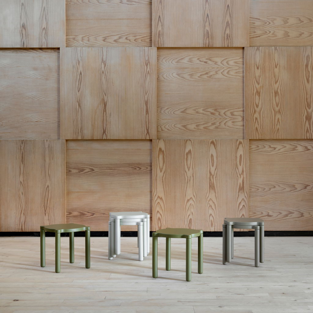 KlipKlap Stacking Stool Olive Green