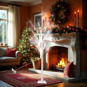 Artificial Tree 180 cm with LED Lighting – Birch Decoration
