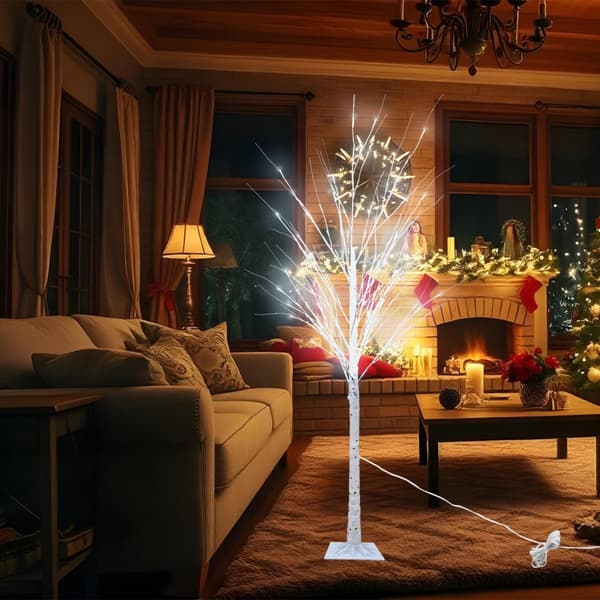 Artificial Tree 180 cm with LED Lighting – Birch Decoration