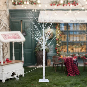 Artificial Tree 180 cm with LED Lighting – Birch Decoration