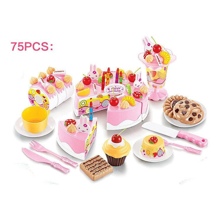 Toy Kitchen Utensil, Cake Set RoGer DIY Fruit Cake, Various Colors