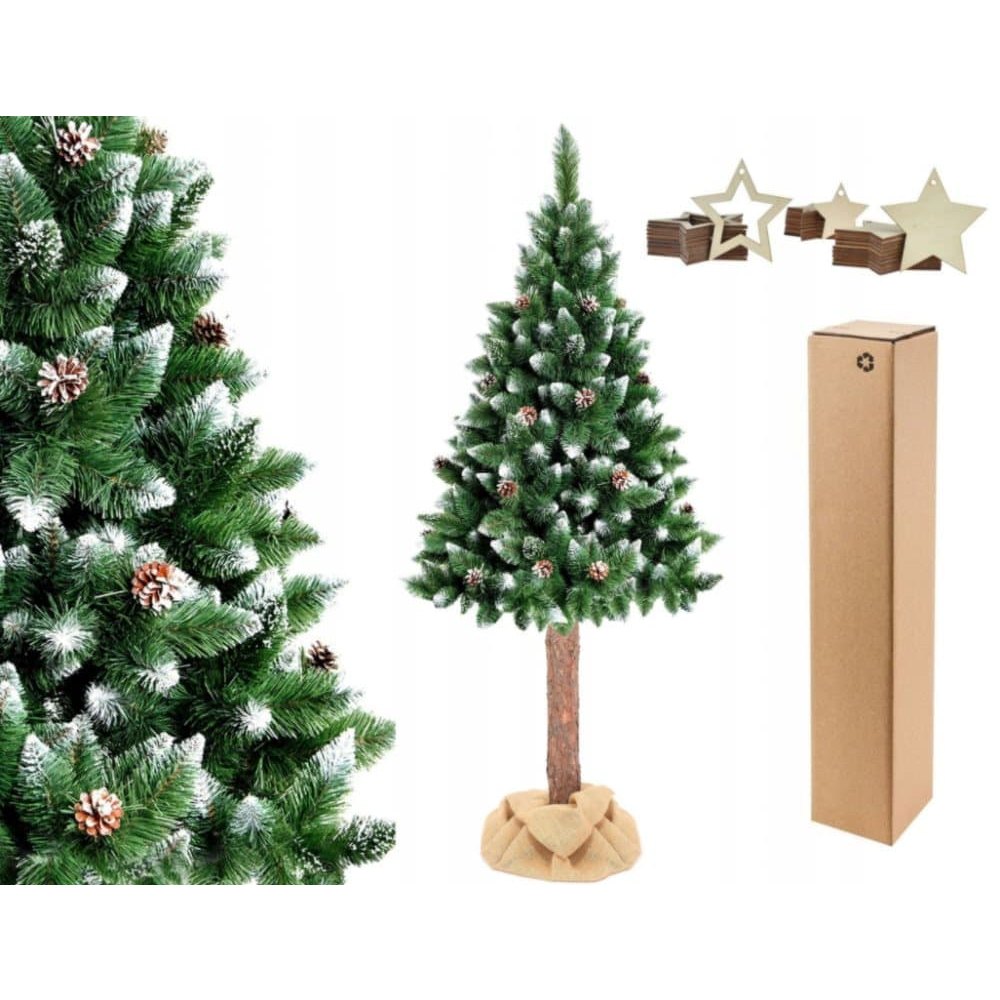 Artificial Christmas Tree with Snow and  Cones, 160 cm