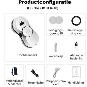 Liectroux HCR-10 Intelligent Autonomous Window Cleaning Robot, White