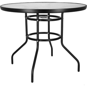 Springos Garden Table 90cm, Black