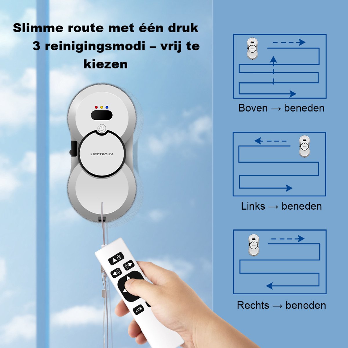 Liectroux HCR-10 Intelligent Autonomous Window Cleaning Robot, White