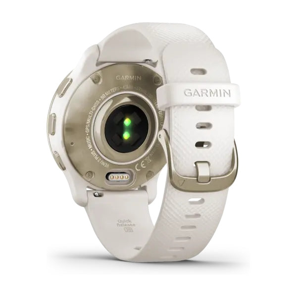 Garmin Venu 2 Plus White with cream gold band