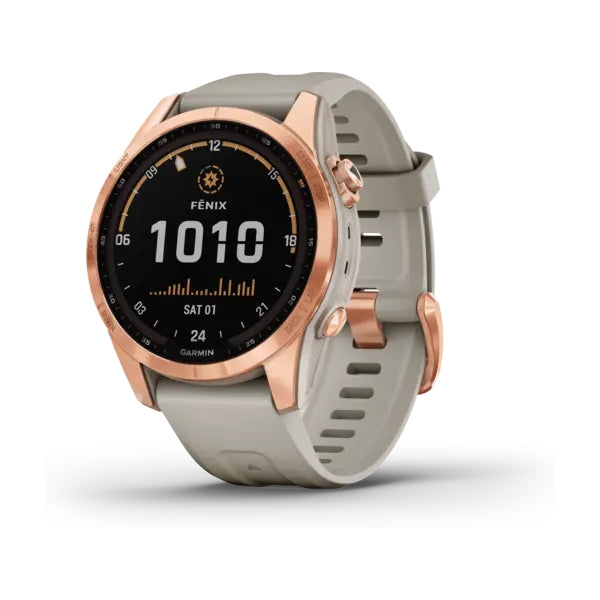 Garmin fenix 7S Solar Rose Gold with light Sand Band