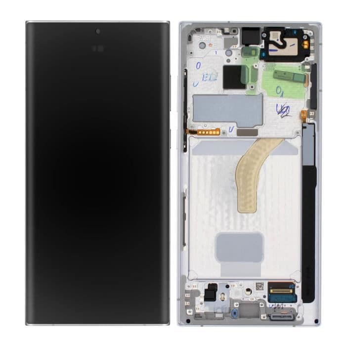 Samsung Complete Original Block LCD screen and Touchscreen Assembly for Galaxy S22 Ultra, White
