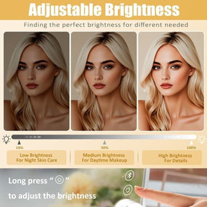 Fenchilin Hollywood Makeup Mirror with Lights, Bluetooth, Wireless Charging, White, 30 x 41 cm