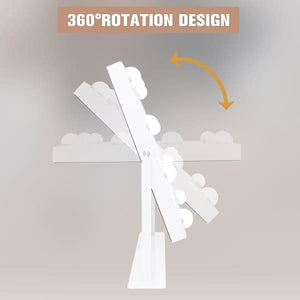 Fenchilin Hollywood Makeup Mirror with Lights, 360° Rotatable Tabletop, 25 x 30cm