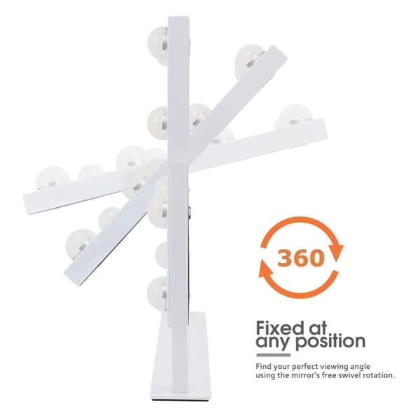 Vanitii Hollywood Vanity Mirror with 12 Dimmable Bulbs