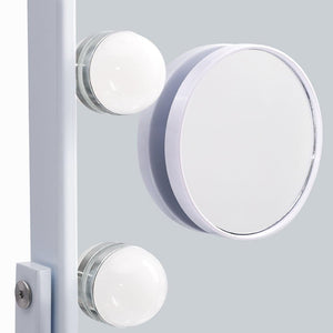 Fenchilin Hollywood Makeup Mirror with Light, Magnification, 360° Swivel, Table Top, White, 30 x 41 cm