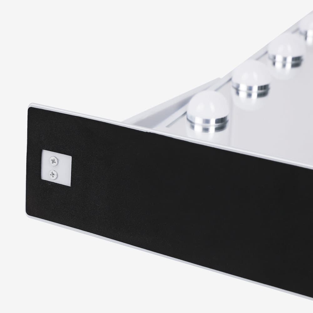 Fenchilin Hollywood Makeup Mirror with Light, Magnification, 360° Swivel, Table Top, White, 30 x 41 cm