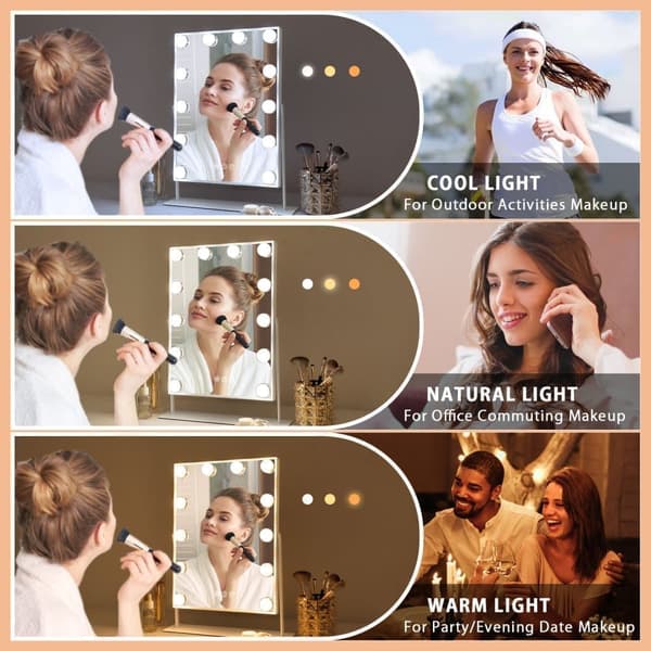 Vanitii Hollywood Vanity Mirror with 12 Dimmable Bulbs