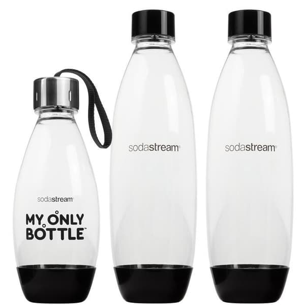 SodaStream Terra Soda Maker with 3 Bottles, 3 Syrups, and Quick Connect, Black