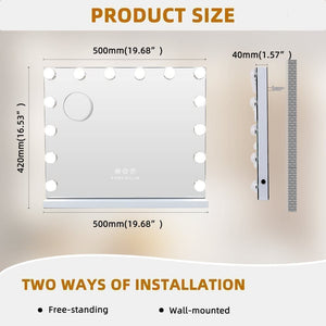 Fenchiliin Hollywood Large Lighted Makeup Mirror