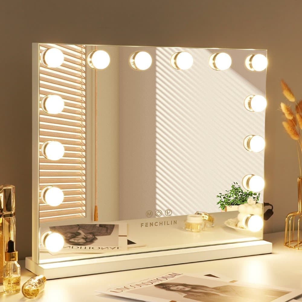 Fenchiliin Hollywood Large Lighted Makeup Mirror