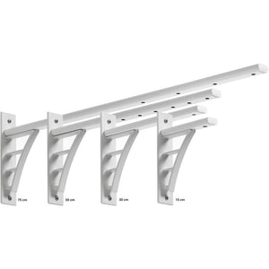 Euroscreen Wall Brackets 15cm Pair Max 50kg Load