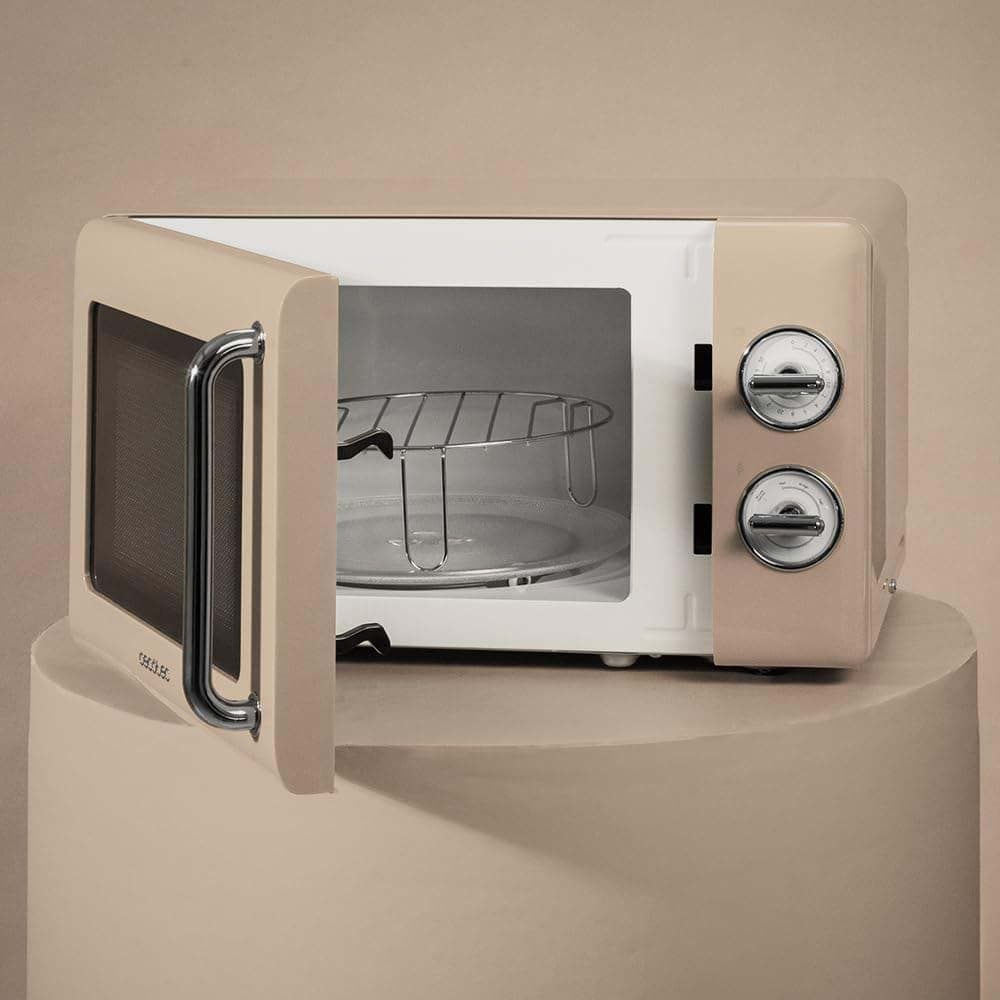 Cecotec ProClean 3010 Retro Beige 20-litre manual microwave with 700 W