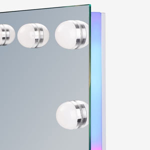 Fenchiliin Hollywood Makeup Mirror with Lights, White 80 x 58cm