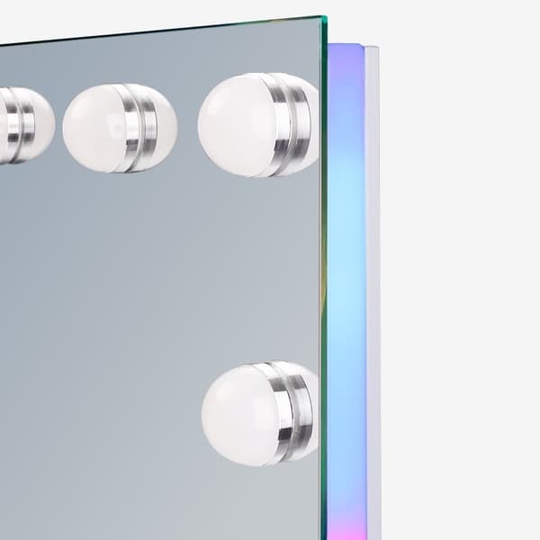 Fenchiliin Hollywood Makeup Mirror with Lights, White 80 x 58cm