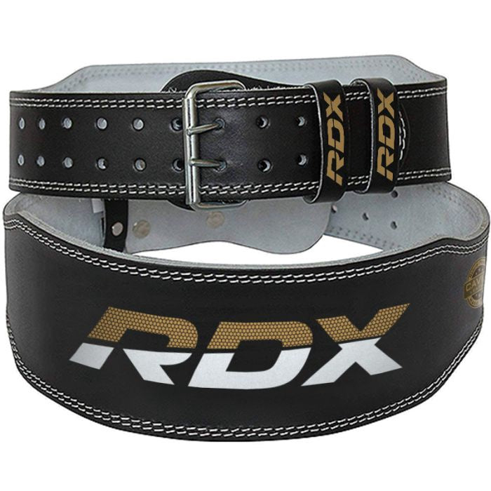 RDX 4" WBS-4RB Weightlifting Belt, M, gold/black