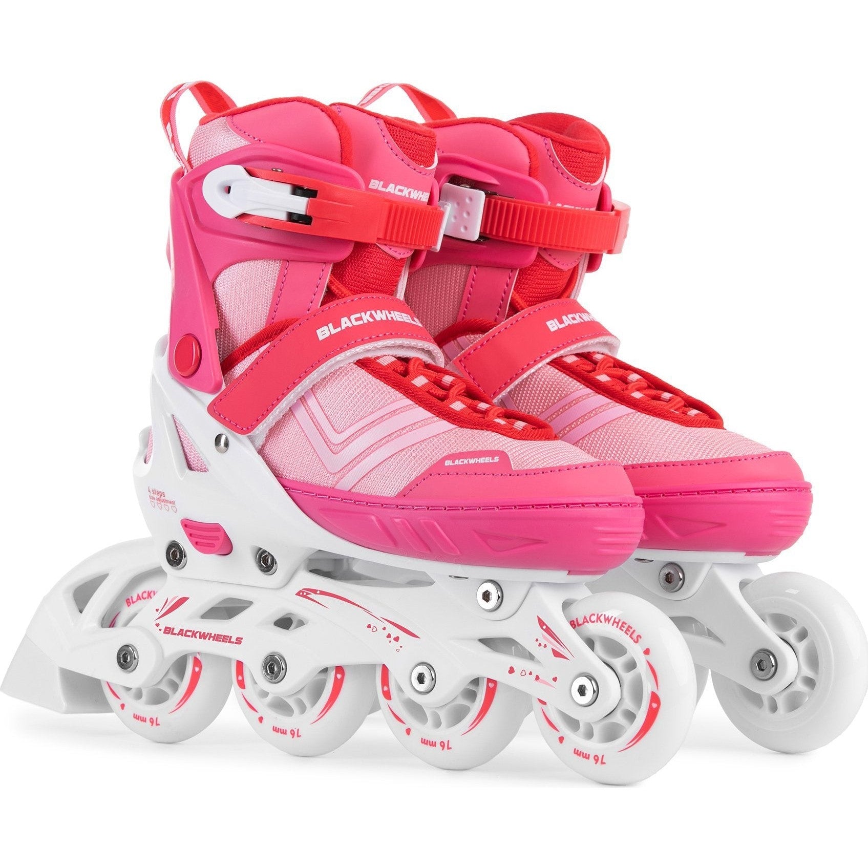 Blackwheels Playful roller skates, white/pink/purple, 39-42