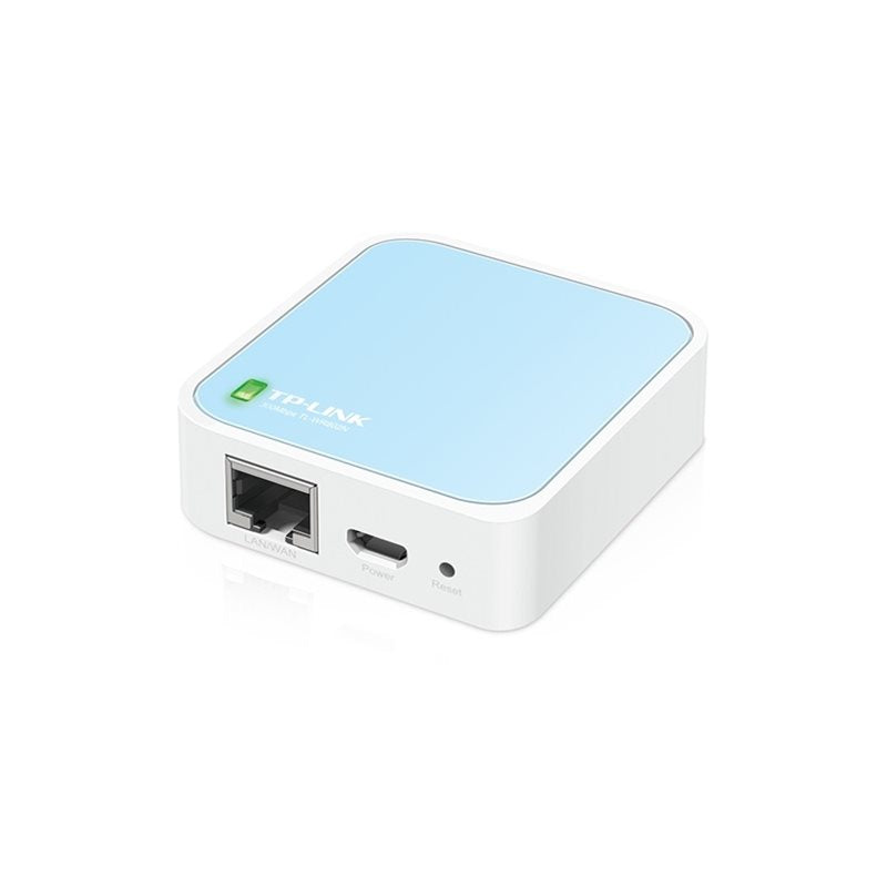 TP-Link TL-WR802N, Compact Wireless Router, 802.11n, White/Light Blue