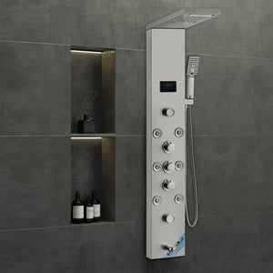 Shower Panel Tower System, 6 Modes, Hydropower, LED, Stainless Steel