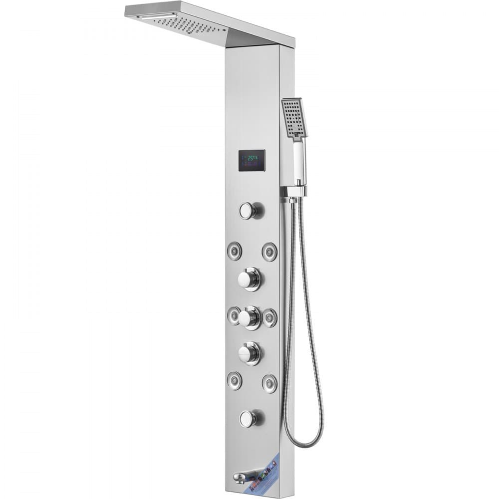 Shower Panel Tower System, 6 Modes, Hydropower, LED, Stainless Steel