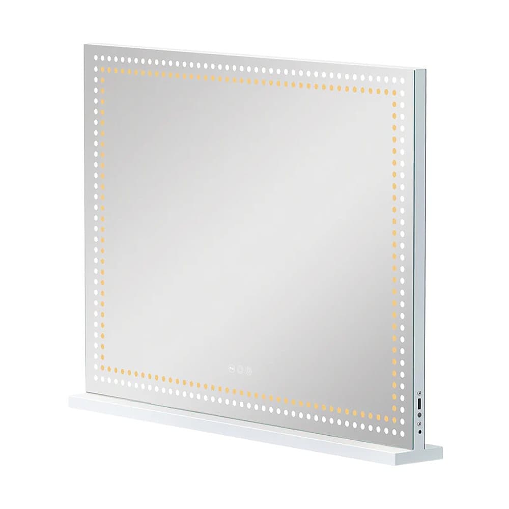 Fenchilin Large Mirror Hollywood Makeup Mirror with Lighting, USB, Countertop and Wall Mount, 80 x 58 cm
