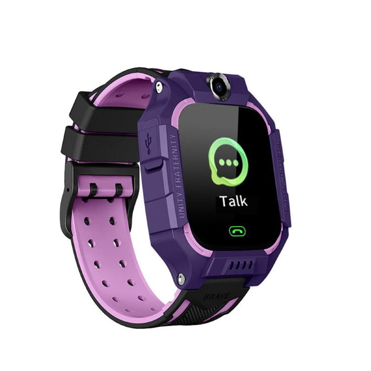 Bemi K2 Water Resist IP67 Sim GPS Tracking Kids Watch with Voice Call & Chat Camera Purple