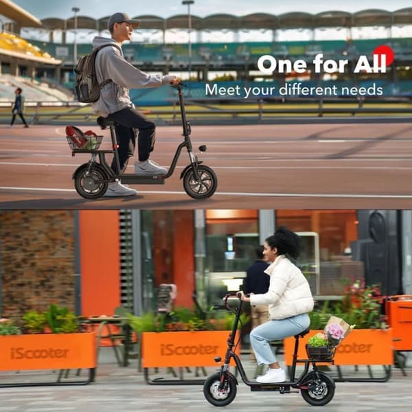 iScooter i12 City Electric Scooter, Black