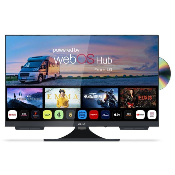 Cello 24-inch Smart LED TV with DVD Player ,C2224WSF TRAV