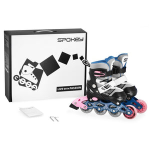 Spokey Arya Roller Skates, Black/Pink, 28-32