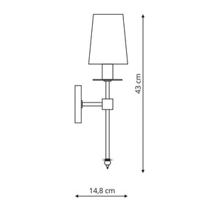 Luminaire Wall Light Prestige Casoli LP-2118/1W, 40 W, E14