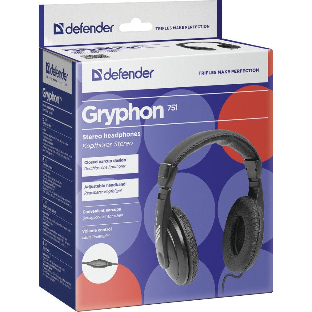 Wired headphones Defender Gryphon 751, black