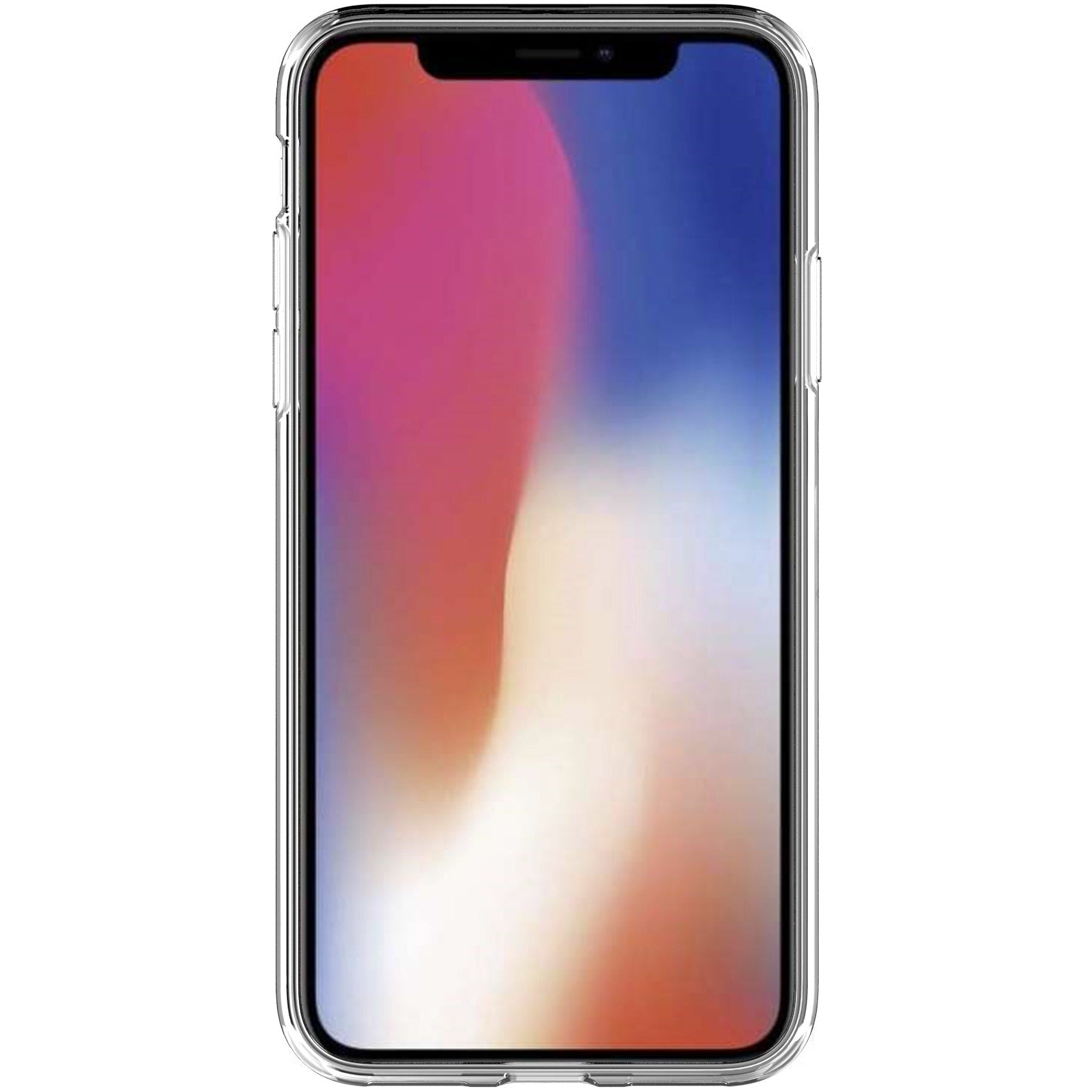 Cirafon Soft Case for iPhone X / iPhone Xs, Transparent with Black Frame