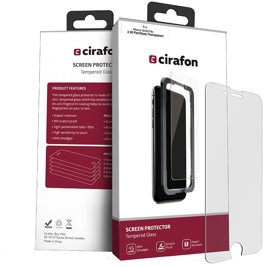 iPhone 8/7/6s/6 2.5D Flat Glass-Transparent Screen Protector