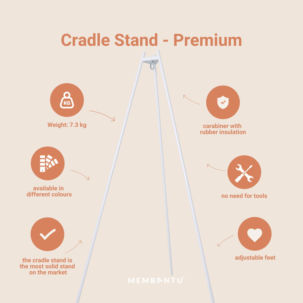 Membantu Premium Cradle Stand, White