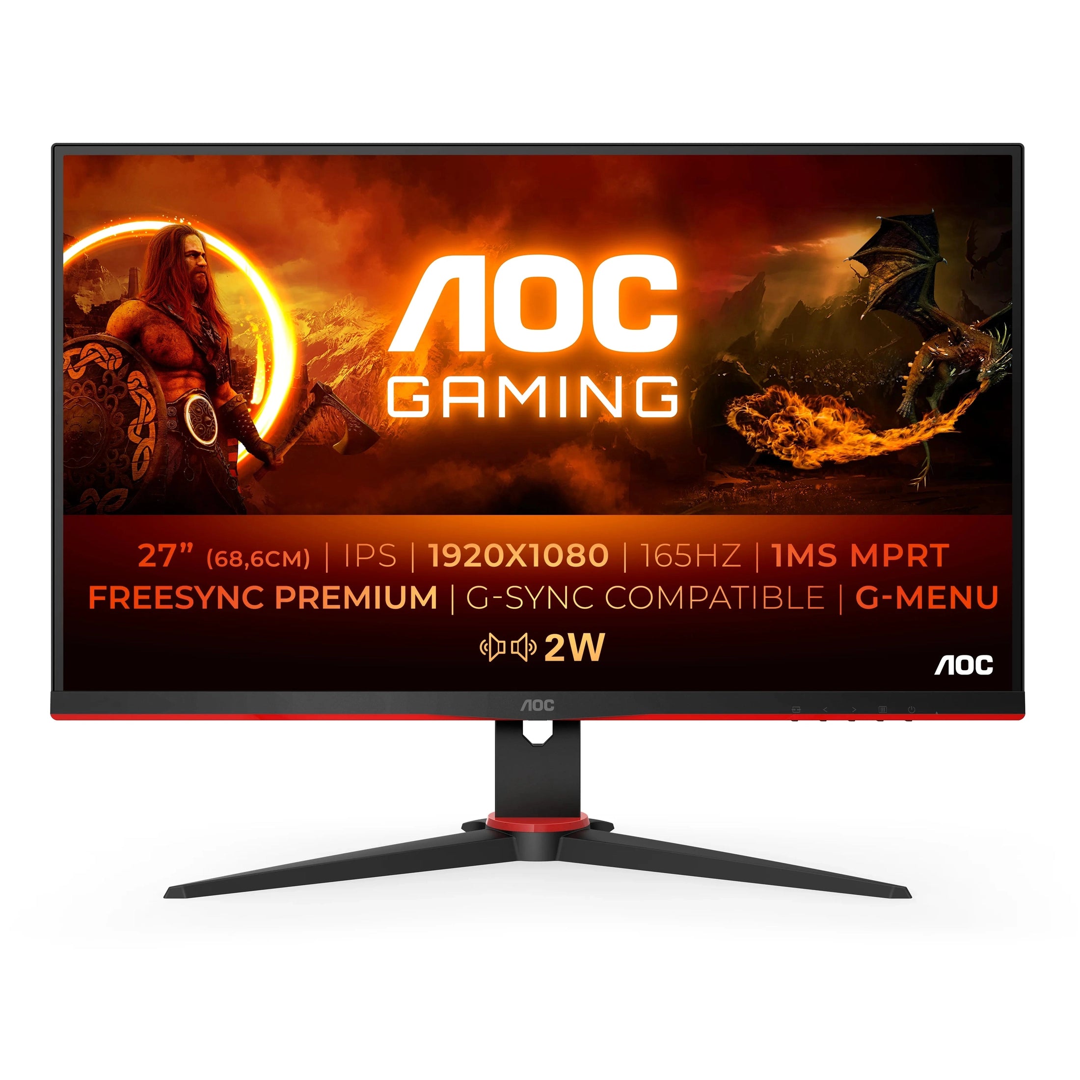 AOC 27G2SPAE/BK - G2 Series 27" LED Gaming Monitor